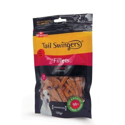 Tail Swingers Soft Chicken Fillets Slices Small Bites - 100gr