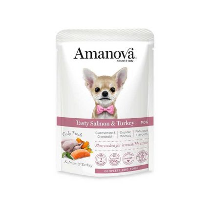 Amanova Dog Adult Tasty Salmon & Turkey Grain Free 100g Φακελάκι