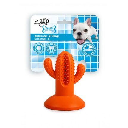Afp Παιχνίδι Σκύλου Οδοντικής Φροντίδας Cactus Rubber Πορτοκαλί Medium 9
