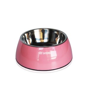 Pet Interest Deluxe Dual Bowl Pink Μπολ 700/900ml