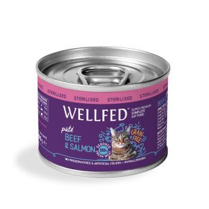 Wellfed Sterilised Adult Beef and Salmon Cat 200gr