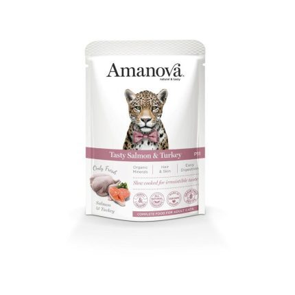Amanova Cat Adult Tasty Salmon and Turkey 85gr Φακελάκι