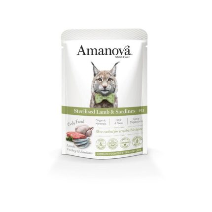Amanova Cat Adult Sterilised Lamb and Sardines 85gr Φακελάκι