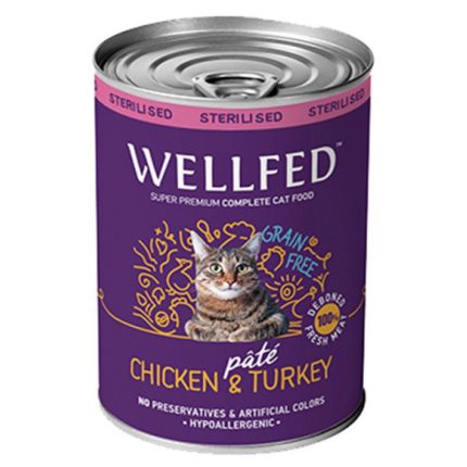 Wellfed Sterilised Adult Chicken and Turkey Cat 400gr