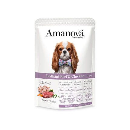 Amanova Dog Adult Brilliant Beef and Chicken Grain Free 100g Φακελάκι