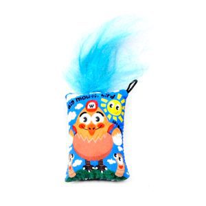 Pet Interest Big Mouth Hairy Bird Blue 3D Cat Toy With Silvervine