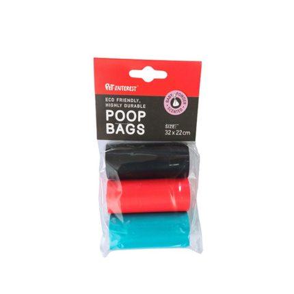 Pet Interest Poop Bag Rolls Σακούλες Περισυλλογής Απορριμάτων 3τμχ
