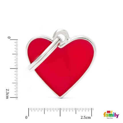 Ταυτότητα BASIC HAND Καρδιά SM Κόκκινη 2.5x2.3cm
