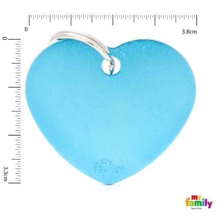 Ταυτότητα BASIC Καρδιά Μεγάλη Γαλάζια 3.8x3.3cm