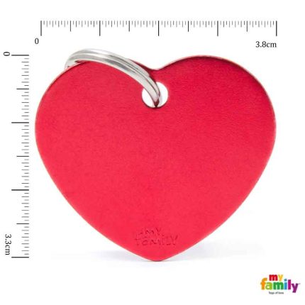Ταυτότητα BASIC Καρδιά Μεγάλη Κόκκινη 3.8x3.3cm