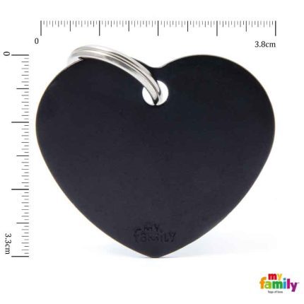 Ταυτότητα BASIC Καρδιά Μεγάλη Μαύρη 3.8x3.3cm