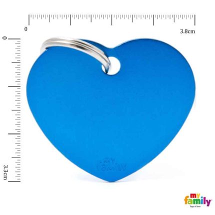 Ταυτότητα BASIC Καρδιά Μεγάλη Μπλε 3.8x3.3cm