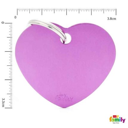 Ταυτότητα BASIC Καρδιά Μεγάλη Μωβ 3.8x3.3cm