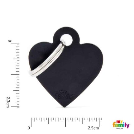 Ταυτότητα BASIC Καρδιά Μικρή Μαύρη 2.5x2.3cm