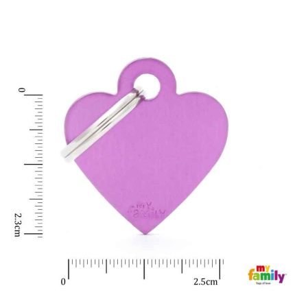 Ταυτότητα BASIC Καρδιά Μικρή Μωβ 2.5x2.3cm