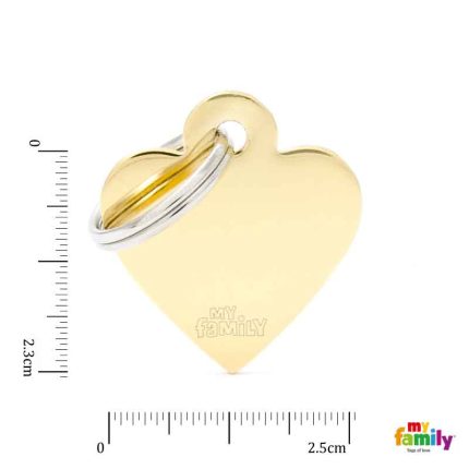 Ταυτότητα BASIC Καρδιά Μικρή Χρυσή 2.5x2.3cm