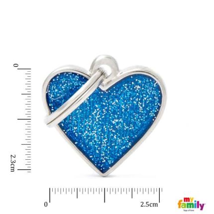 Ταυτότητα SHINE Καρδιά Μπλε 2.5x2.3cm