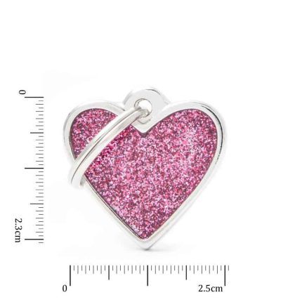 Ταυτότητα SHINE Καρδιά Ροζ 2.5x2.3cm