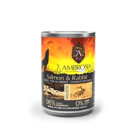 Ambrosia Grain Free Adult Sensitive Salmon and Rabbit 400gr