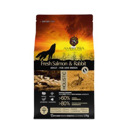Ambrosia Grain Free Adult Mini Sensitive Fresh Salmon & Rabbit