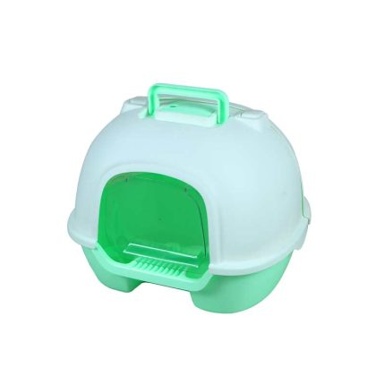 Pet Interest Τουαλέτα Box Rear Opening Charcoal Bag Πράσινη 50x41x39cm